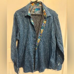 Blue Robert Graham dress shirt XL